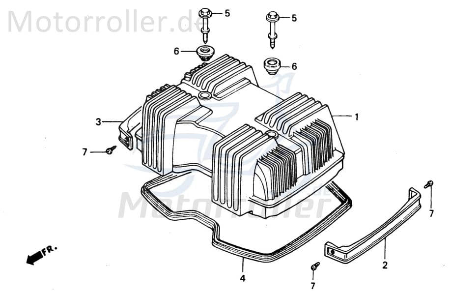 Chunlan Chopper Ventildeckelschraube 125ccm 4Takt ABB-P01-NO.-05 Motorroller.de Seitlich M6x32 244FM Motorrad Moped Ersatzteil Service Inpektion