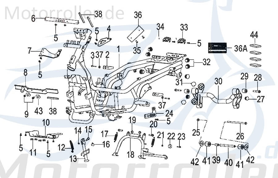Kreidler Insignio 125 2.0 Seitenständer 125ccm 4Takt 58700N120000 Motorroller.de Roller-Ständer Rollerständer Seiten-Ständer Nebenständer 125ccm-4Takt