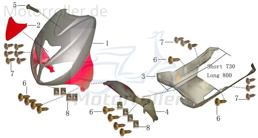 Blechschraube 4.8x16mm verzinkt Scooter 9111748016-1-4T50 Motorroller.de Kreuzschlitzschraube Kreuzschraube Blech-Schraube Treibschraube 139QMB Moped