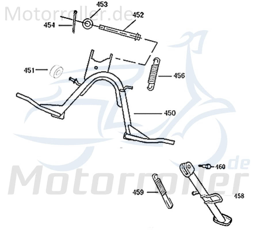 Schraube Seitenständer Jonway Florett 2.0 50 City 741005 Motorroller.de Bundschraube Maschinenschraube Flanschschraube Flansch-Schraube Bund-Schraube