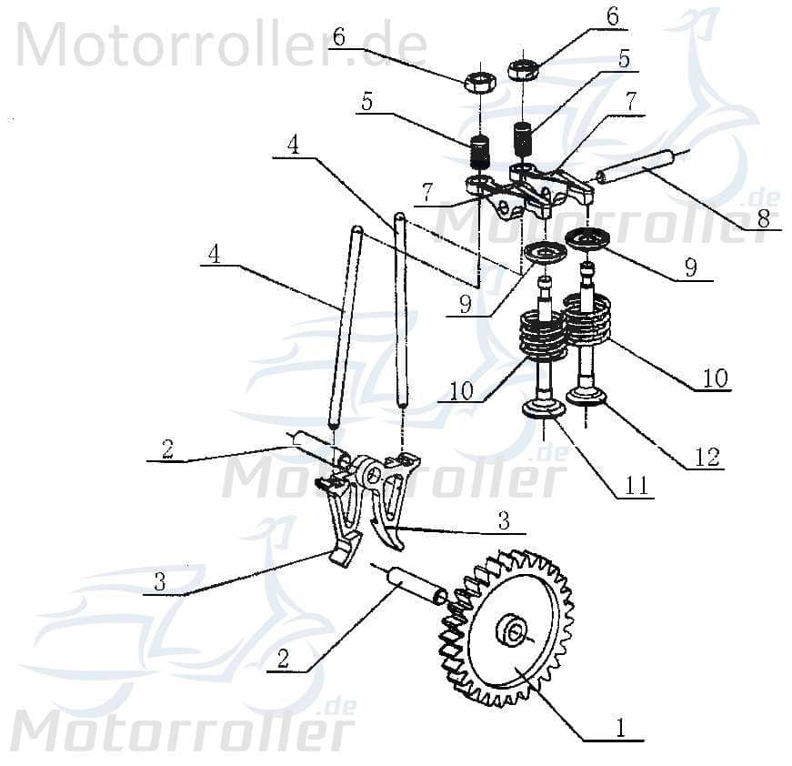 Kasea Kinderbuggy Bolzen Stehbolzen 40ccm 4Takt 39-13933 Motorroller.de Gewindebolzen Zapfen Gewindestift Arretierbolzen Stiftschraube Gewinde-Stift