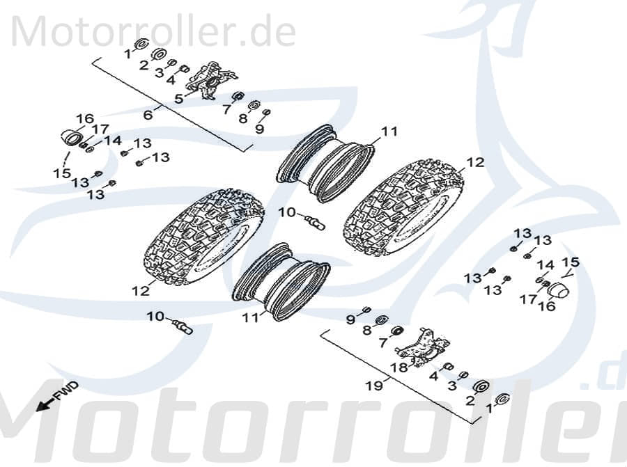 Felge vorne 10x5.5 schwarz AEO-4270155E-067