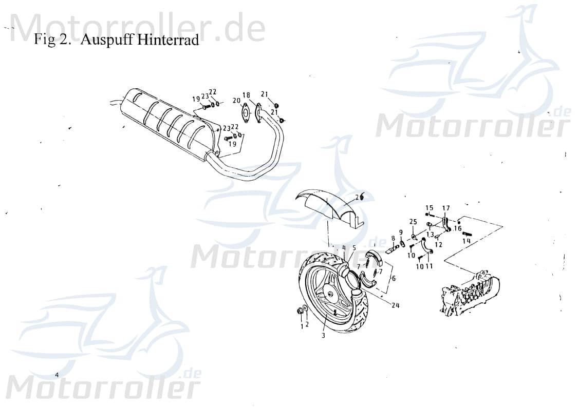 Bremsarm Hinterbremse B4000013361