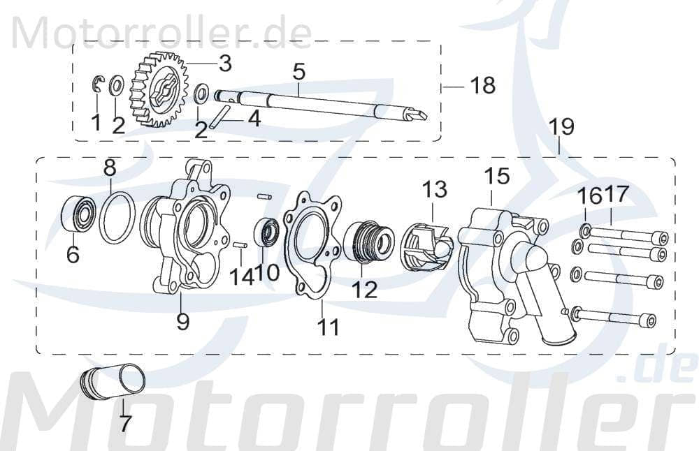 Antrieb Wasserpumpe 271005050010