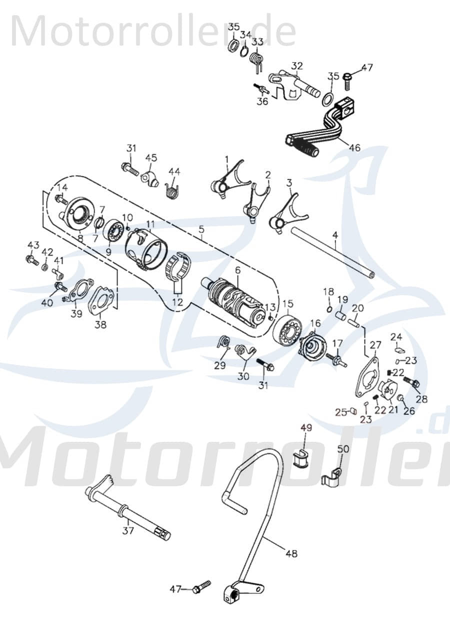Schaltklaue Adly ATV 300 Crossroad Sentinel Quad 272ccm 4Takt Motorroller.de 320ccm 4Takt ATV 400 UTV Ersatzteil Service Inpektion Direktimport