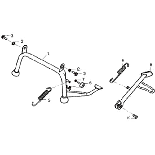 Rex Stratos Montana 50 Seitenständer 50ccm 4Takt 706768 Motorroller.de Roller-Ständer Rollerständer Seiten-Ständer Nebenständer Neben-Ständer Scooter