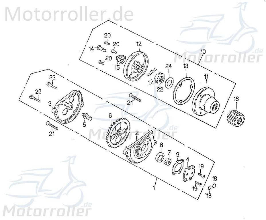 SMC Quad 170 Ölpumpe Öl-Pumpe ATV 170ccm 4Takt 13100-CHP-00 Motorroller.de Oil-Pump Oil-Pumpe Oilpumpe Chopper 125 UTV Ersatzteil Service Inpektion