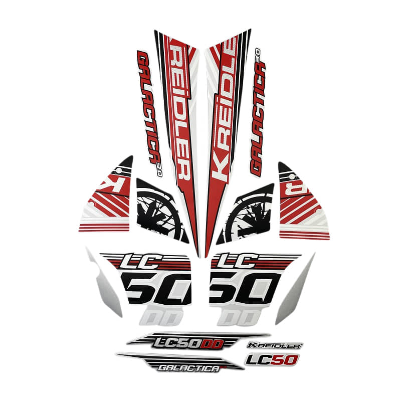 Kreidler Galactica 3.0 LC 50 Dekorsatz 741574 Motorroller.de Aufkleber Sticker Schriftzug Emblem Zierstreifen Dekor Set Kit Satz