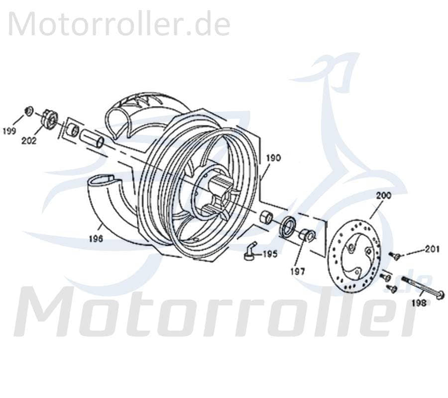 Bremsscheibe Vorderrad Kreidler Florett 2.0 City 50 740938 Motorroller.de Scheibenbremse vorne Original Ersatzteil
