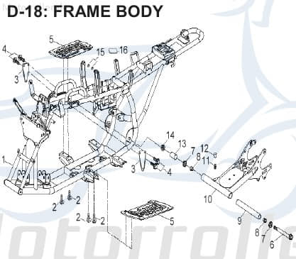 AEON Halteplatte Motorhalterung Cobra 50 Quad ATV 50ccm 2Takt Motorroller.de Stahlplatte Montageschiene Fixierung Montageplatte Grundplatte Cobra 100