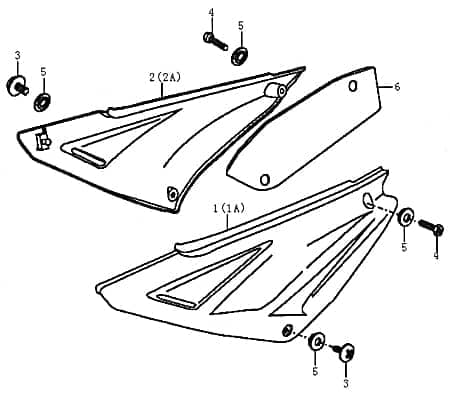 Seitenverkleidung links glanzschwarz 89447