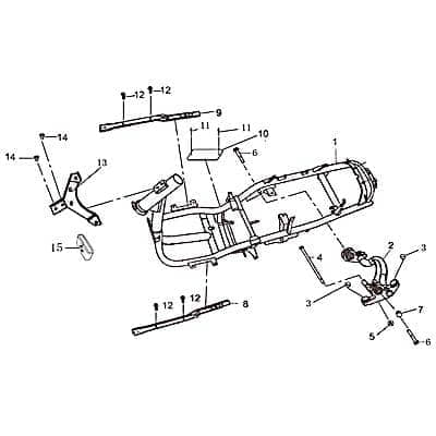 Rex RS1100 Motorhalter Motorlager Achse 125ccm 4Takt 701454 Motorroller.de Motorträger Motorhalterung Motor-Halter Motor-Halterung Motor-Lager