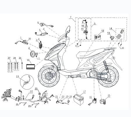 Zündspule 730419 für 50ccm 2Takt