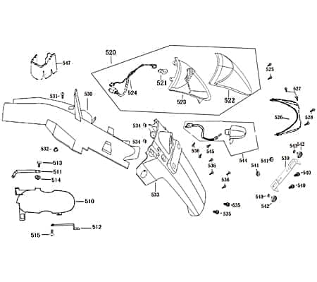 Rex Bergamo 50 Nummernschildbeleuchtung 50ccm 4Takt 740426 Motorroller.de Kennzeichenbeleuchtung komplett 50ccm-4Takt Scooter Znen Ersatzteil Service