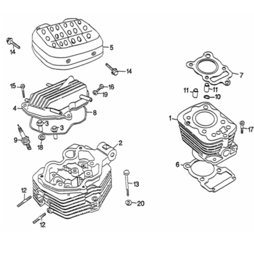 Gewindebolzen M6x37mm Rex Chopper 125 Schraube 125ccm 4Takt Motorroller.de Gewindestange Gewinde-Stange Stehbolzen Stiftschraube Gewindestab Motorrad