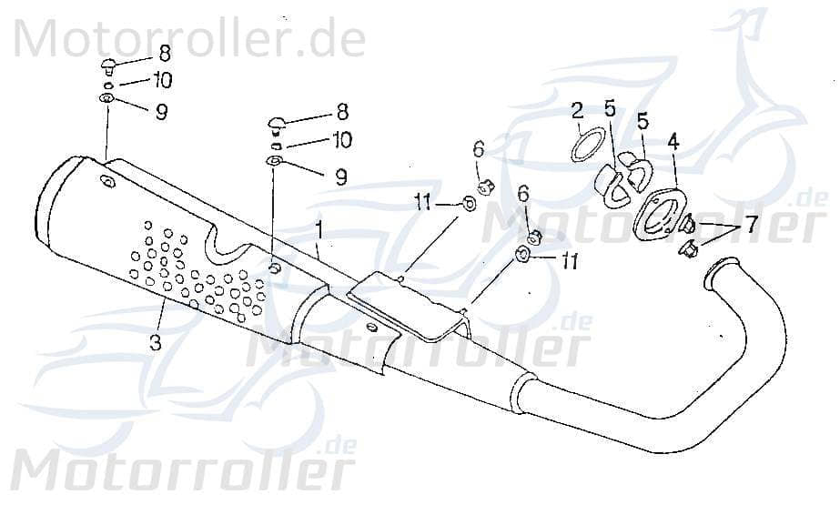 SMC Chopper 125 Sprengring M6 125ccm 4Takt 97301-061114-B Motorroller.de Distanzhalter U-Scheibe Washer Beilagscheibe Ausgleichsscheibe Scooter