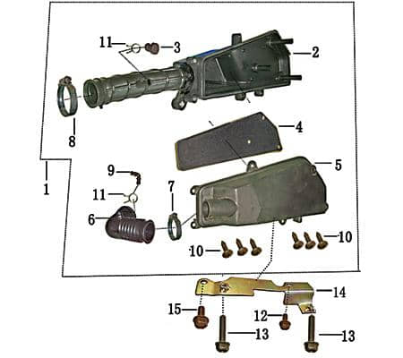 Kreidler Galactica 2.0 City 50 DD Luftfilteransaugrohr 706074 Motorroller.de Luftfilterabdeckung Luftfilterkasten- Luftfiltergehäusedeckel