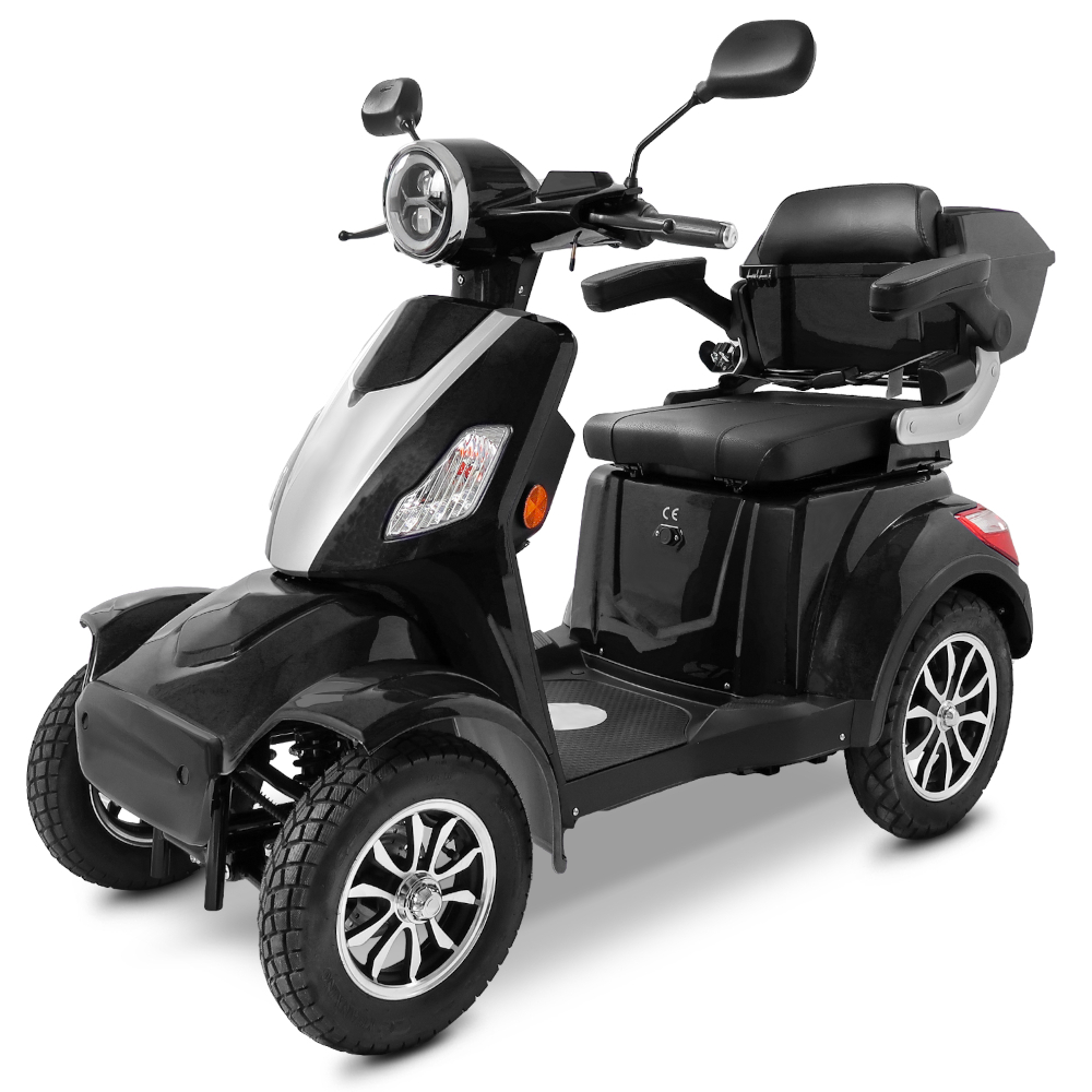 E-Quad Scoody E4 Shopper V3 25 km/h schwarz 1000 Watt Lithium-Akku Elektroroller Seniorenroller E-Scooter