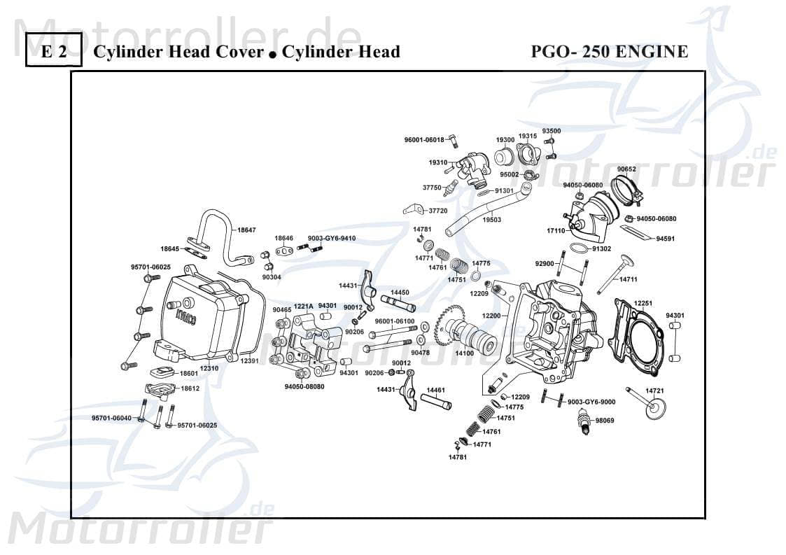 PGO Bugrider 250 O-Ring 33,5x3mm Gummidichtung Dichtring 250ccm 4Takt 91302-2L00-001.0 Motorroller.de Gummiring Oring Gummi-Ring Dicht-Ring Buggy