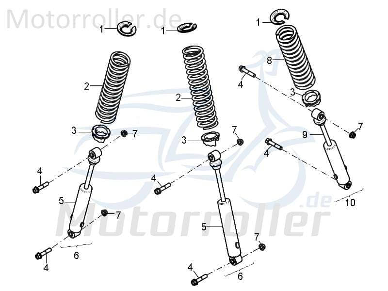 Aeon Crossland 300 Federungsanschlag 300ccm 4Takt 52406-153-000 Motorroller.de Quad ATV Crossland 350 RX UTV Ersatzteil Service Inpektion Direktimport