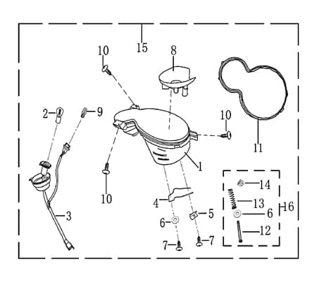 Rex E-Rex Scheinwerfer Elektroroller 50ccm elektro 702441 Motorroller.de Frontscheinwerfer Hauptscheinwerfer Front-Scheinwerfer Vorderlicht Frontlicht
