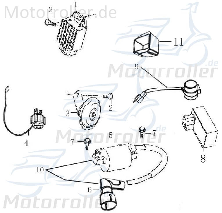 CDI Zündbox AC 45km/h 1E40QMB 12Zoll 120/70-12 1060003-24 Motorroller.de für Drossel mit Kupplungs- abfrage Steuergerät CDI-Einheit Blackbox Scooter