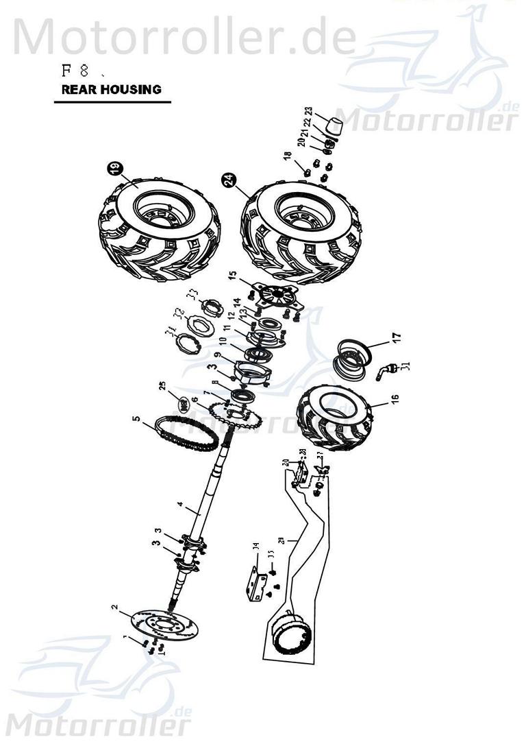 PGO Felgenventil X-Rider 90 Reifenventil Luftventil Quad ATV X040B330000 Motorroller.de Reifen-Ventil Felgen-Ventil Winkelventil Bugrider 150 UTV