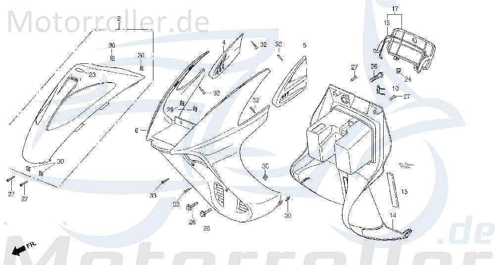 Fahrgestellnummer Deckel schwarz SG 81132-SA1-RB10-BK