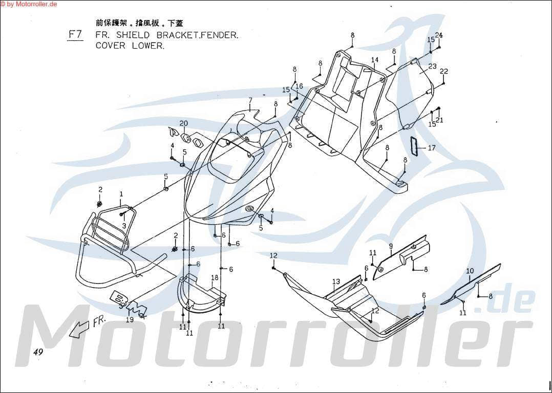PGO Plastikstopfen Big Max 50 Roller P1676020000 Motorroller.de Big Max 90 Mokick Ersatzteil Service Inpektion Direktimport