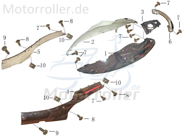 Heckverkleidung links blau Heckcover Heckschürze 706694