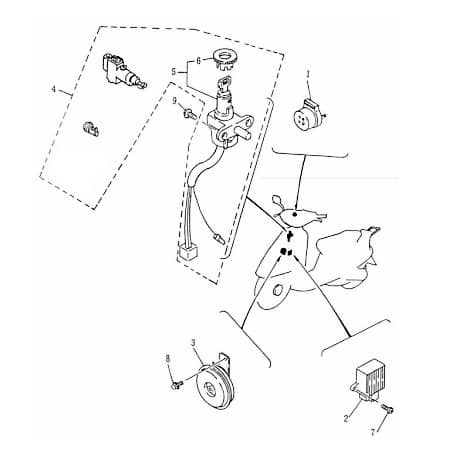 Schlosssatz ab FG NR : 42551 Rex Zündschloss 50ccm 2Takt Motorroller.de Schloss-Set Zünd-Schloss 1E40QMB