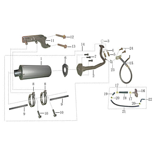 Rex REXY 25-50 Halteplatte Auspuff Halter 50ccm 4Takt 706368 Motorroller.de Stahlplatte Montageschiene Fixierung Halterung Montageplatte Grundplatte