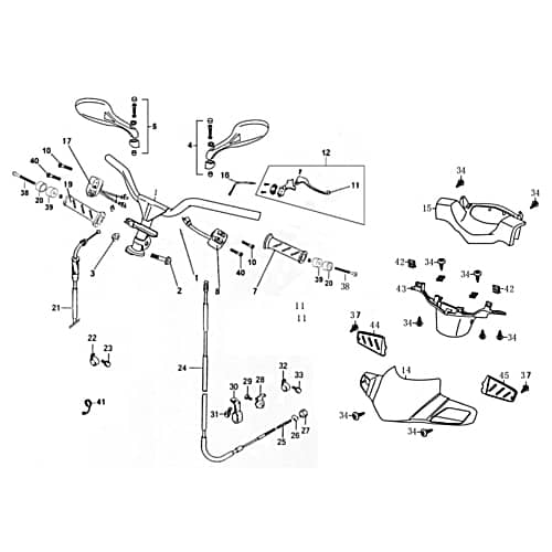 Gaszug Rex SC 125 Bowdenzug Seilzug Bautenzug 87810 Motorroller.de Gasseilzug Bauten-Zug Bowden-Zug Gas-Zug Seil-Zug Bowdenzugkabel Scooter