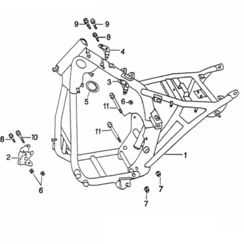 Sechskantschraube Rex Chopper 125 Befestigung 125ccm 4Takt Motorroller.de Halter Halterung Flachkopfschraube Sechskant-Schraube Bundschraube Motorrad