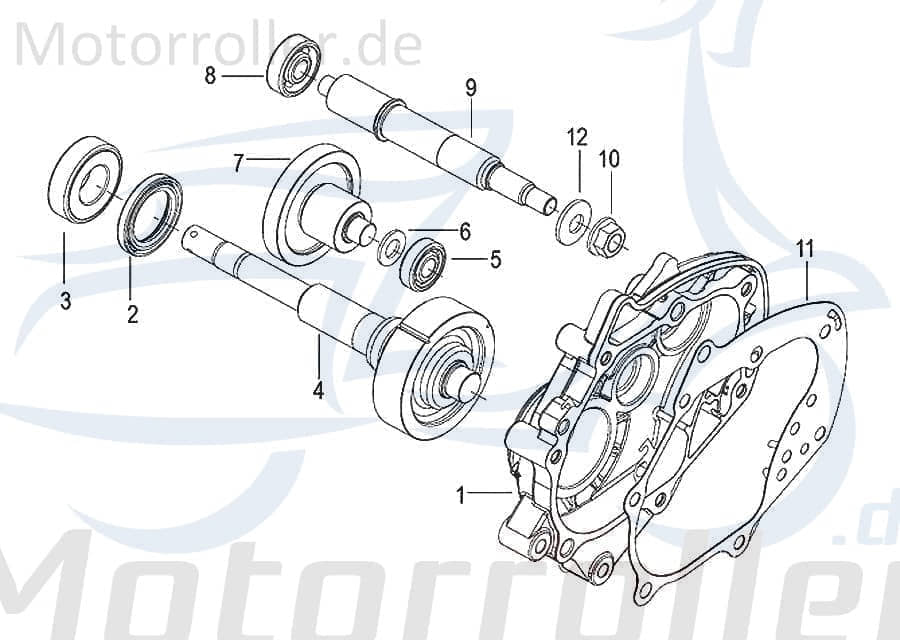 SMC Bundmutter M12x1.25 Generic Onyx 50 Scooter 170033000000 Motorroller.de Sechskantmutter Flanschmutter Sechskant-Mutter Flansch-Mutter Bund-Mutter