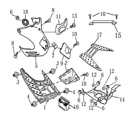 Haltespange für Batterie 701277