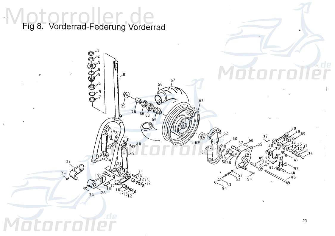 PGO Sicherungsscheibe Star 50 Scheibensicherung 50ccm 2Takt Motorroller.de Arretierungsscheibe PGO 50ccm-2Takt Scooter Star 50 2 Ersatzteil Service