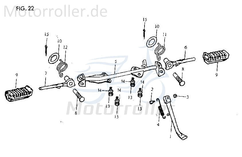 Jincheng JC 50 Monkey Repl. Fußraste 50ccm 4Takt 43550-A0300 Motorroller.de Fußablage Fußtritt Fußraster Fuß-Ablage Fuß-Raste Fuß-Tritt Scooter