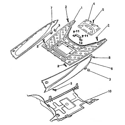 Rex Speedy 125 QM125T-10A Seitenverkleidung 125ccm 4Takt 87650 Motorroller.de Seitendeckel Seitenabdeckung Seitenleiste Seiten-Verkleidung Seitencover
