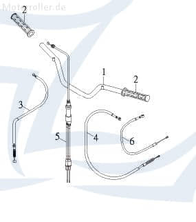 Exploroer Titan 300 Gaszug Seilzug 270ccm 4Takt 61620-CEW-02 Motorroller.de Bautenzug Gasseilzug Bauten-Zug Bowden-Zug Gas-Zug Seil-Zug Bowdenzugkabel
