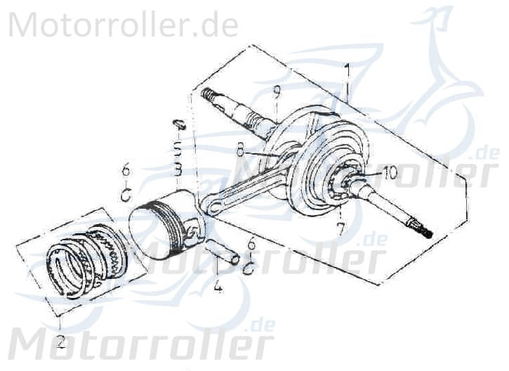Kolbenringsatz 52.4 x 2.0 2.5 13011-120-000