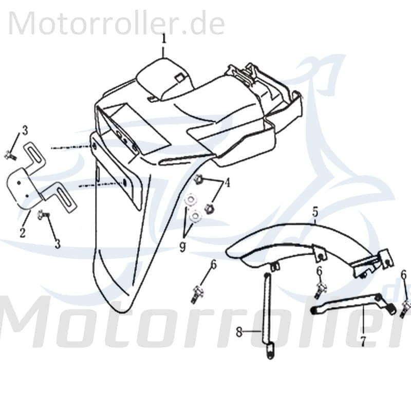 Spritzschutz Haltestrebe rechts GMX450 4T Rex 700445