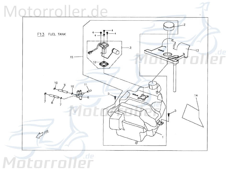 Benzintank C15210010001 von PGO