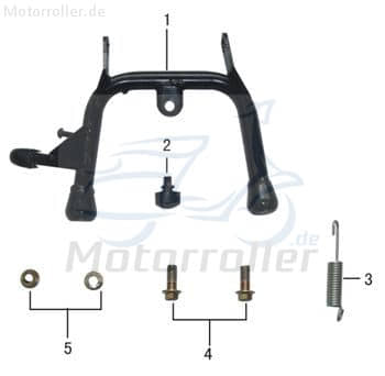 AGM Scoody 45 Hauptständer Standfuß 50ccm elektro ZW-V-01-H Motorroller.de Zweibeinständer Roller-Ständer Rollerständer Mittelständer Stand-Fuß