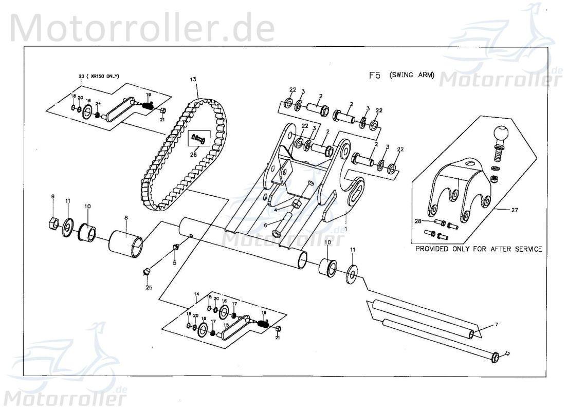 Baotian BT49QT-9 4T Halterung Gepäckträger 50ccm 4Takt BT50QT-9-090600 Motorroller.de Befestigungshalter Haltebrücke Gepäckträgerbefestigung 139QMB