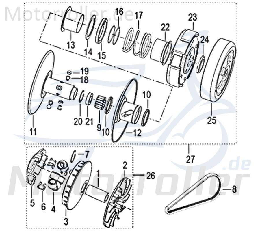 Kreidler Insignio 125 2.0 Sicherungsring 125ccm 4Takt 750084 Motorroller.de Schelle Befestigungsklemme Sicherungsklemme Sicherungsclip 125ccm-4Takt