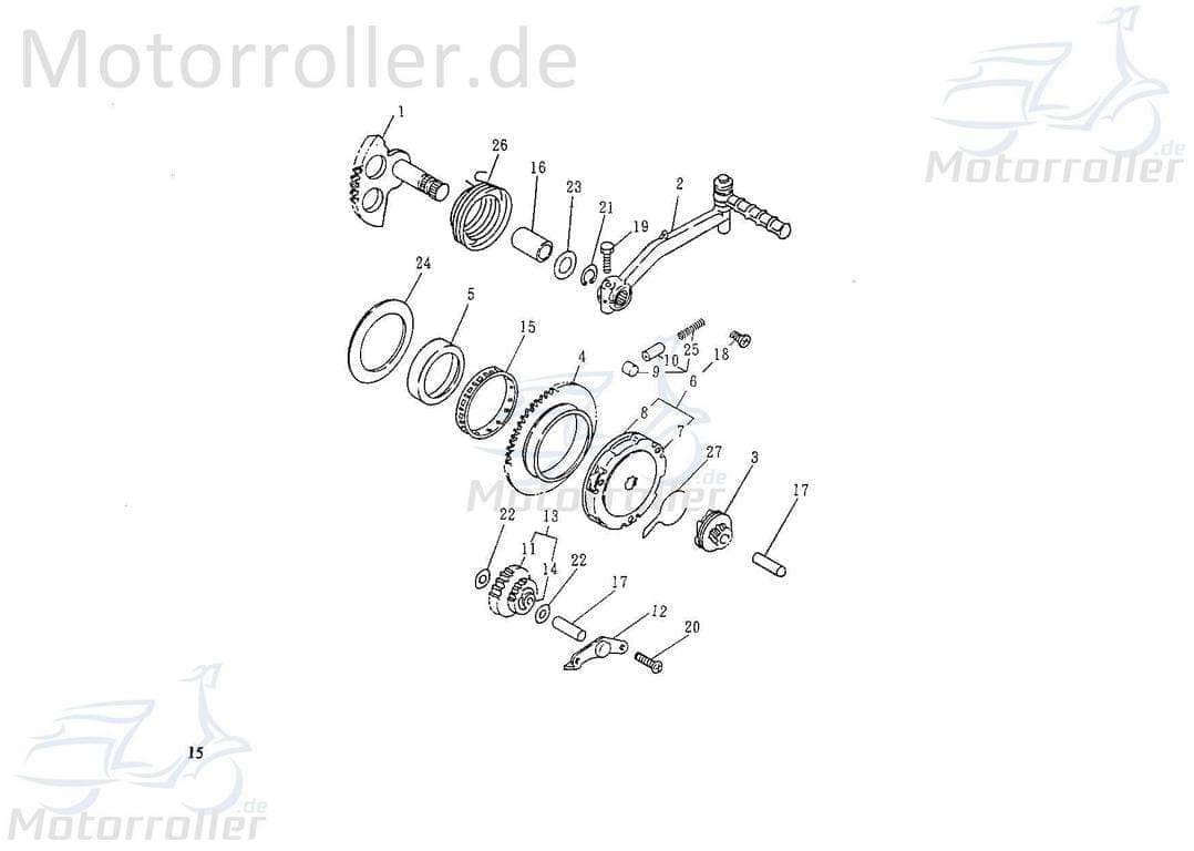 Rolle Starterkupplung / Freilaufrollenlager 70433