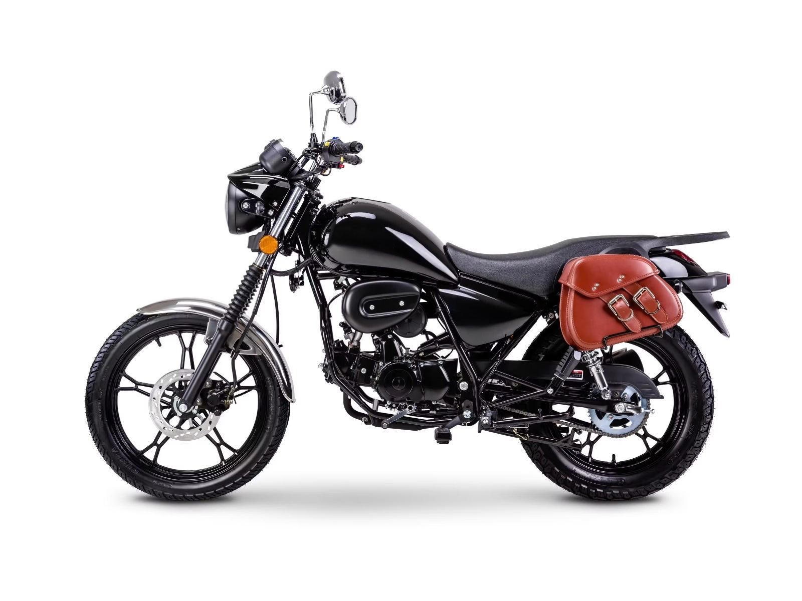 Motorrad Fighter 50 S-RS schwarz 45 km/h Euro 5 Schaltmoped Mokick