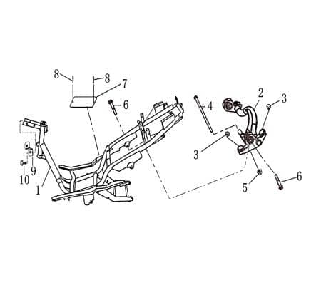 Bundschraube M10x1.25x55mm verzinkt Rex Roller 700167 Motorroller.de Maschinenschraube Flanschschraube Flansch-Schraube Maschinen-Schraube