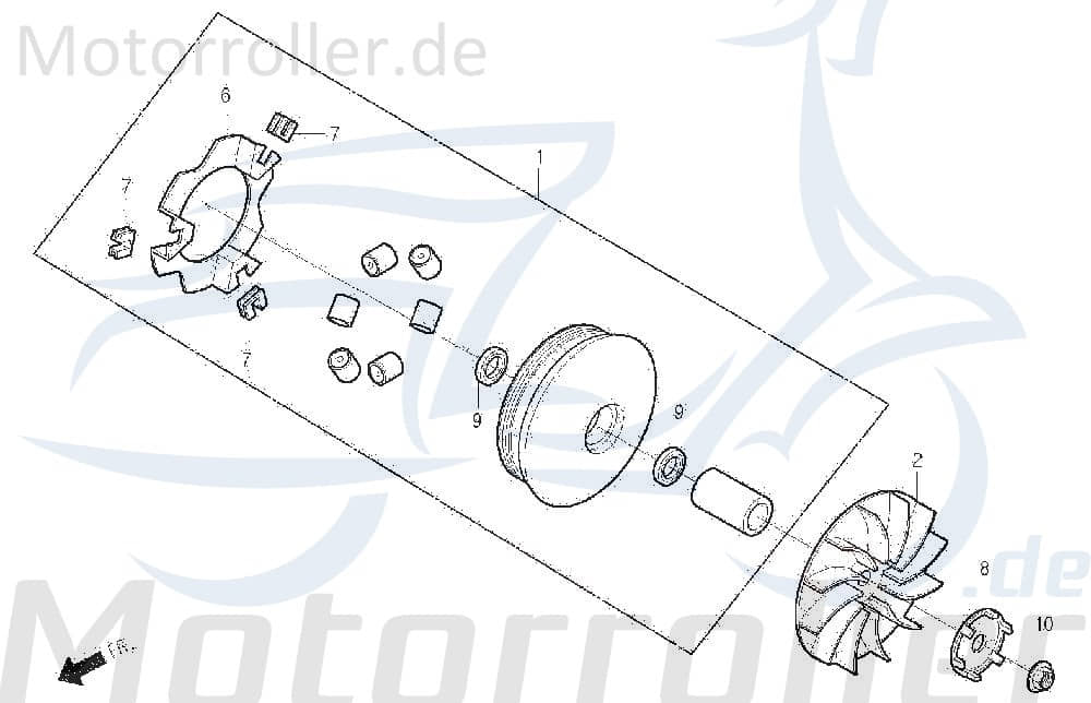 Fliehkraftrolle 20 x 17 12 Gr. Variomatik DAE-22121-SA1-0102-EU